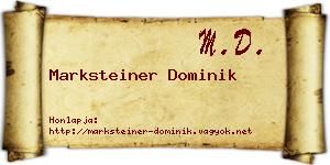 Marksteiner Dominik névjegykártya